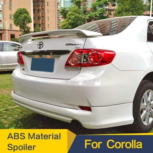 Rear Wing Spoiler For Toyota Corolla Rear Trunk Lid Car Sport Spoilers Wing For Corolla Spoiler 2006-2013year With LED Lamp