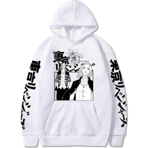 Hoodie Mikey Sano Manjiro Cosplay Tokyo Revengers Anime Loose Cute Hooded Sweatshirt Men Women Oversized 4XL Casual Streetwear