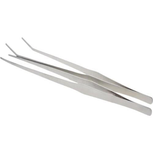 Utoolmart 1 Set 38cm Curved/Straight Tweezer Stainless Steel Aquarium Tweezers For Fish Tank Auqtic Plant Grass