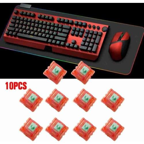 10pcs Tangerine V2 Switches for Mechanical Gaming Keyboard 62g 67g Translucent Tactile Linear Axis Customize POM Stem DIY Gamer