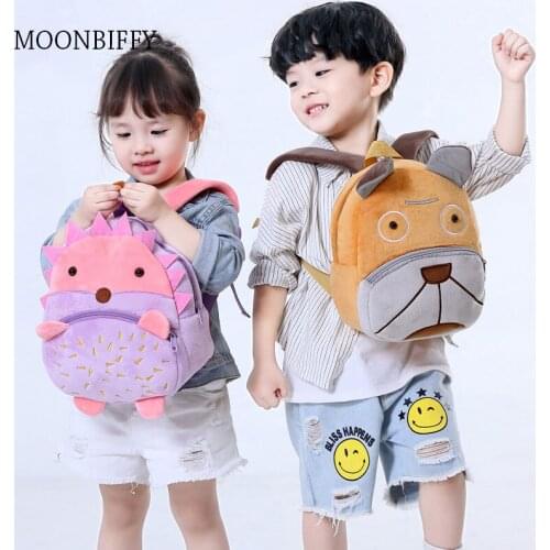 2021 3D Cartoon Plush Children Backpacks Kindergarten Schoolbag Animal Kids Backpack Children School Bags Girls Boys Backpacks