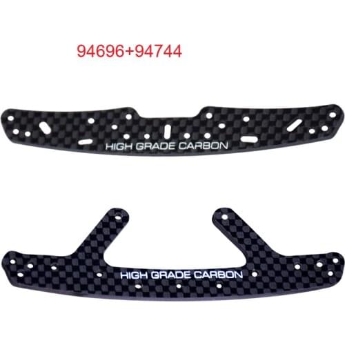 5/10PCS 94696+94744 3mmHG Carbon Fiber Faucet Pteris Super Hard Lettering Front Rear Stay Reinforcing Plate for Tamiya Mini 4WD