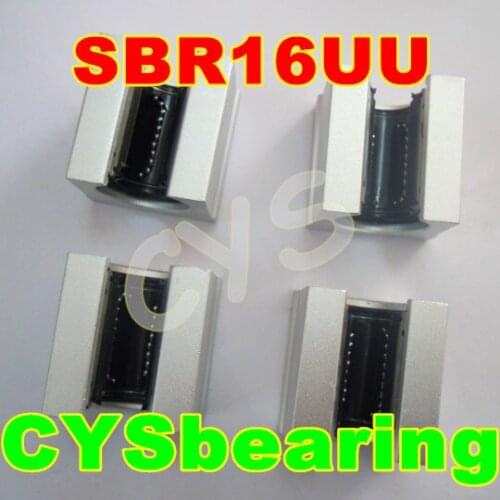 50pcs/lot SBR16UU Linear bearing block, slide unit for CNC 16mm shaft rail