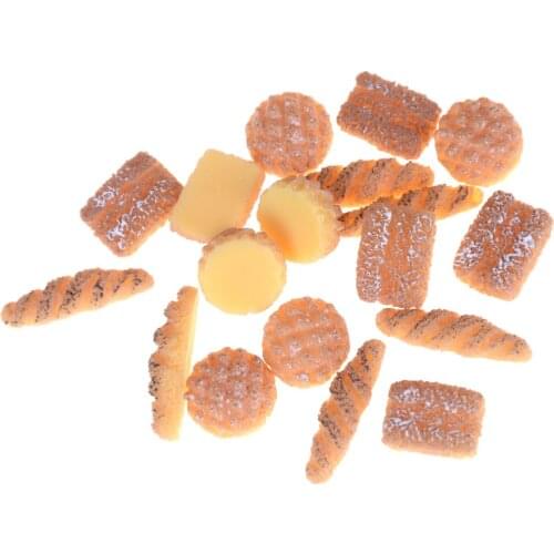 6PCS/lot Mini Artificial Bread 1:12 Dolls House Miniature Bakery Bread For Kitchen FoodItems Scale Dolls Accessories