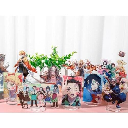 Acrylic Stand Anime Demon Slayer: Kimetsu no Yaiba Model Toys Nezuko Zenitsu Figure Decoration Action Figure DIY Collectible Toy