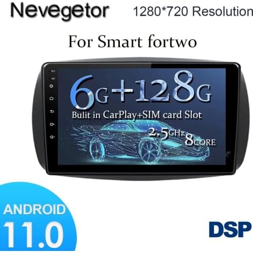 Android 11 For Mercedes/Benz Smart Fortwo 2016 Car Radio Multimedia Video Player GPS Navigation NO DVD 2 Din DSP IPS