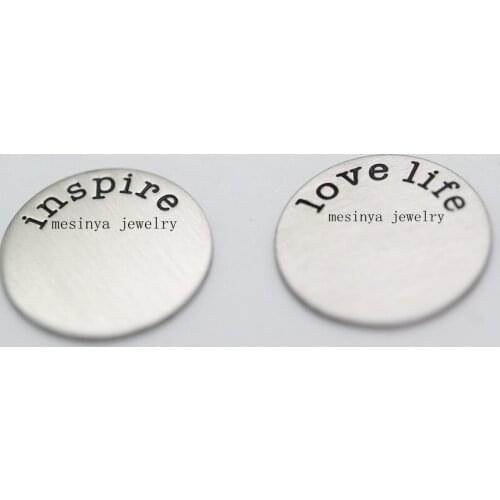 Large lovelife inspire plate for 30mm stainless steel floating charm memory living glass locket Xmas gift keepsake
