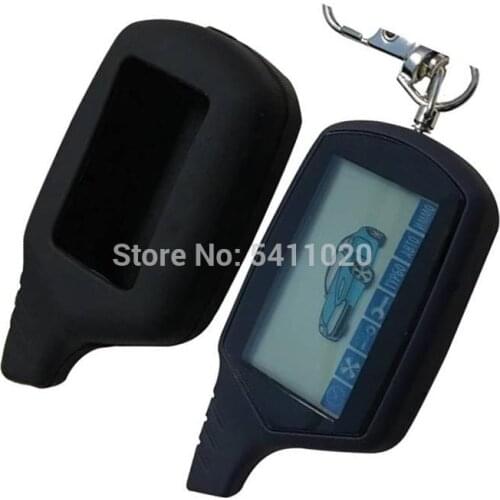 Cheap A91 keychain Fob 2-way LCD Remote Control Key + Silicone Case For Russian Two Way Car Alarm StarLine A91