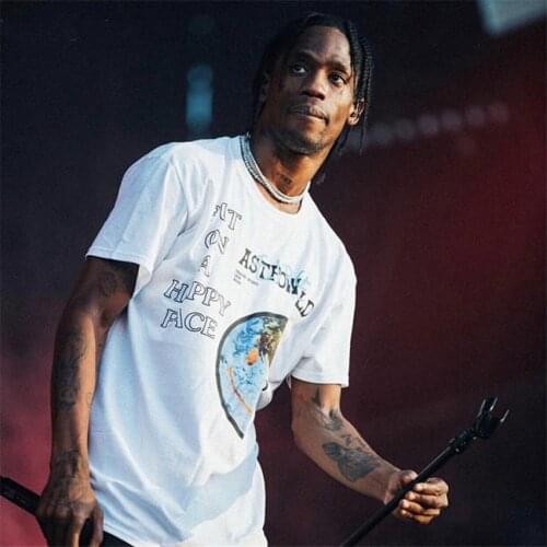 Brand ASTROWORLD New Fashion Hip Hop T Shirt Men Women Travis Scott ASTROWORLD Print Logo Couple Lovers Harajuku T-Shirts