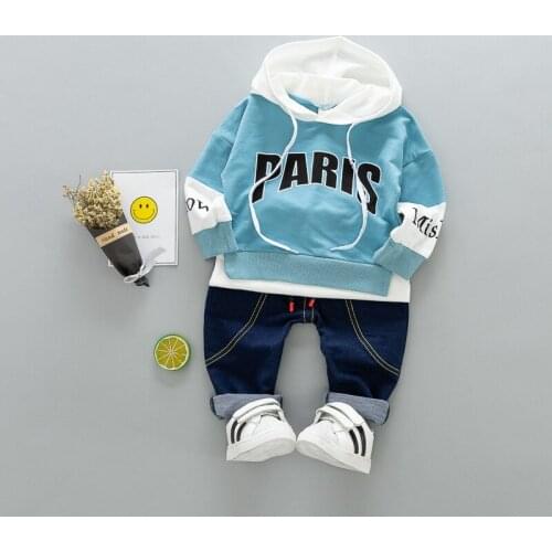 2018 Children Clothing Sets Autumn Spring Baby Boys Clothes Fashion Letter Printed Hoodie+Pants 2Pcs Suits Kids Clothes