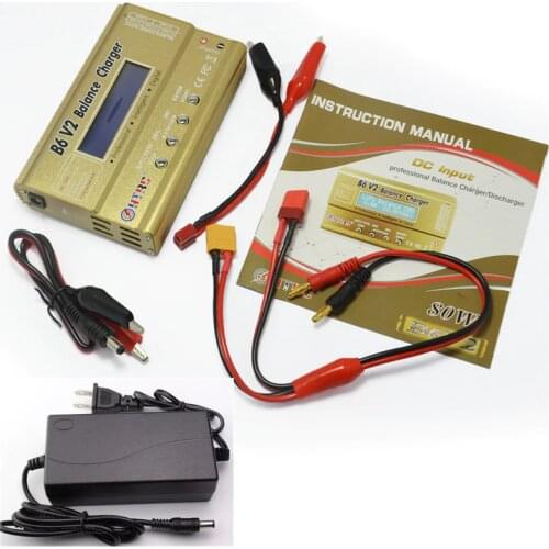 HTRC Imax B6 V2 80W 6A RC Balance Charger For LiIon/LiFe/NiCd/NiMH/High Power Battery LiHV imax b6 charger+15V 6A AC Adapter