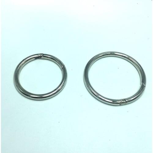 Spring Gate Rings, Silver Finish, 10 Pieces