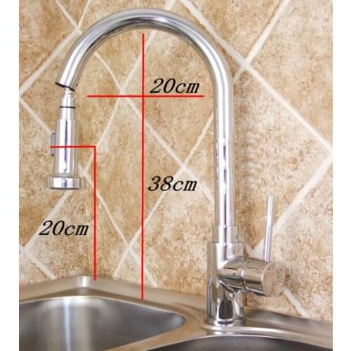 Kitchen Vidric Faucet!Faucet basin .Solid Brass Thicken Chrome Spring faucet.basin tap pull out mixer. water tap.1pcs/lot