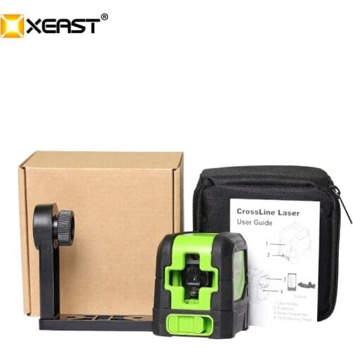 Hot XEAST MINI XE-M02 2 lines Red Laser Level Self Leveling Cross Laser Line portable Red laser level Free shipping