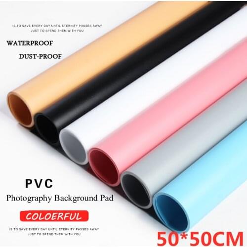 50*50cm Solid Color Matt Frosted PVC Background Plate Photography Backdrop Background Cloth Waterproof Anti-wrinkle