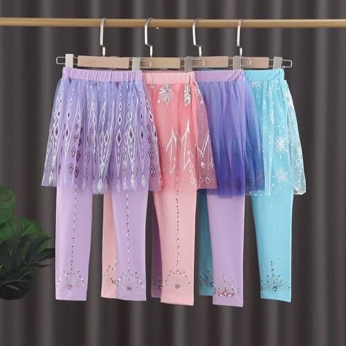 Menoea Baby Girls Leggings Autumn Summer Lace Princess Dress-pants Children Cotton Skirt Trousers Kids Pencil Pants 3-7 Years