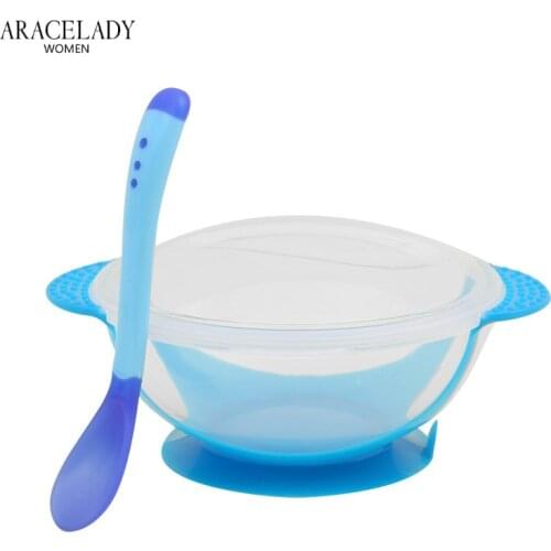 Dinner Bowl Learning Dishes Childrens Dishes Feeding Food Set Training Bowl Spoon Tableware Set Fall-resistant With Suction Cup