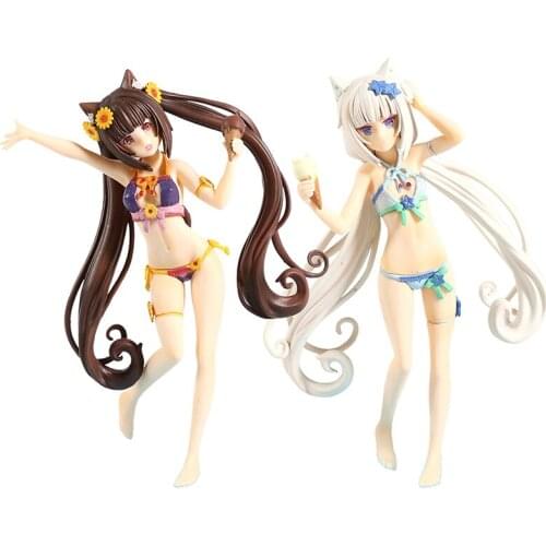 Nekopara Vol.1 Soleil Opened! Vanilla / Chocolat Mizugi Ver. PVC Figure Collectible Model Toy