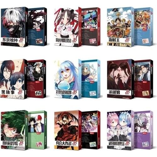 30 Sheets/Set Hot Anime Postcard Angels of Death Tokyo Ghoul Collection Greeting Card Birthday Letter Envelope Gift