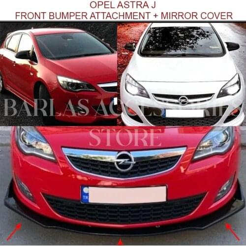 For Opel Astra J Accessories Opel Astra J Front Bumper Attachment + Opel Astra J Mirror Cover Piano Black