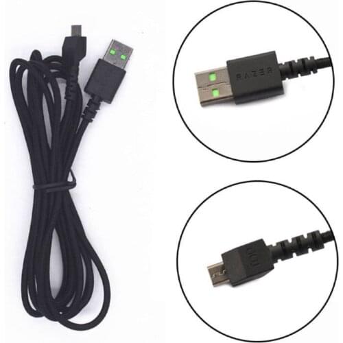 Durable Nylon Braided USB Mouse Cable Line for Razer Mamba Wireless Mouse Charger Data Cable USB Cable Short Mouse Fast Charging