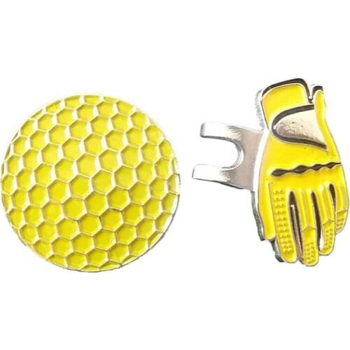 Professional golf aiming mark, with magnetic gloves, hat, sun visor clip and training aids for training novices