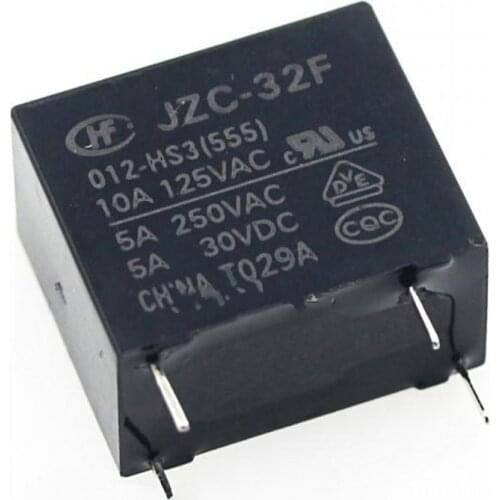 50PCS Power relays HF32F JZC-32F-012-HS3 12V 5A 250VAC 4PIN Original New relay