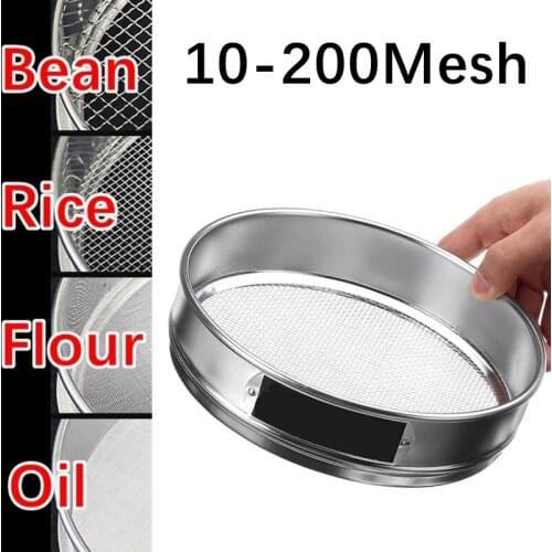 10/15/20cm Round 304 Stainless Steel Flour Sieve Kitchen Particles Bean Sugar Powder Filter Sieve Shaker Baking Sifters Gadget