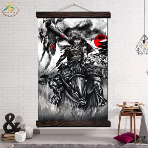 Japan Warrior War Modern Wall Art Print Pop Art Picture And Poster Frame Hanging Scroll Canvas Painting For Home Decoration