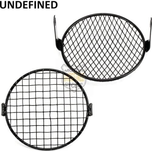 Motorcycle Universal Headlight Protector Retro Grill Guard Head Light Lamp Cover For Harley Yamaha Chopper Bobber Cafe Racer