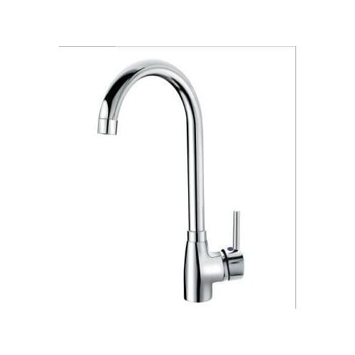 Rotated single hole dish basin faucet chrome, Kitchen sink basin faucet mixer hot and cold tap, Copper kitchen faucet pull down