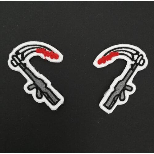 Embroidered Iron On Sons of Biker motor Sickle Patches of Vest jacket Anarchy Patches for Harley Motorcycle Jacket PATCHES badge