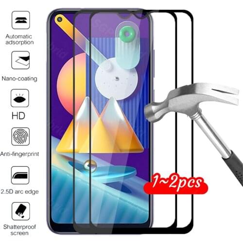 1-2pcs tempered glass for samsung galaxy M11 screen protector for samsung M 11 M11 sm-M115f protective film on sumsung sansung
