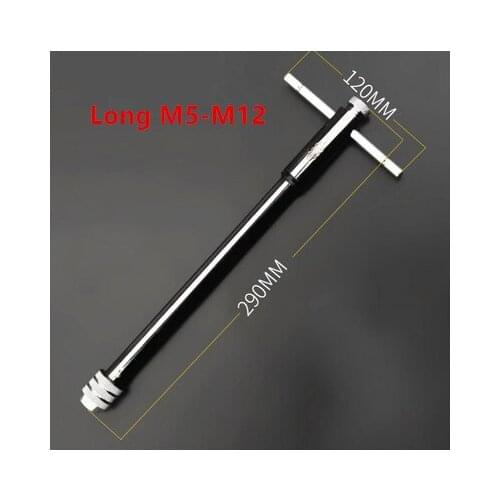 1pc M5-M12, length 290mm T-Type ratchet tap wrench, ratchet handle wrench, adjustable normal-reverse turn