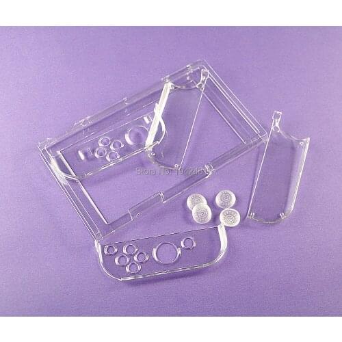 20sets Hard Crystal Protective Transparent Case Cover Shell for NS NX Switch Console Case Cover + Thumb Caps with package