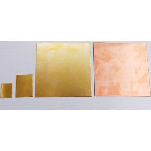3PCS Pure Red Yellow Brass Plate Copper Sheet for Jewelry Tool