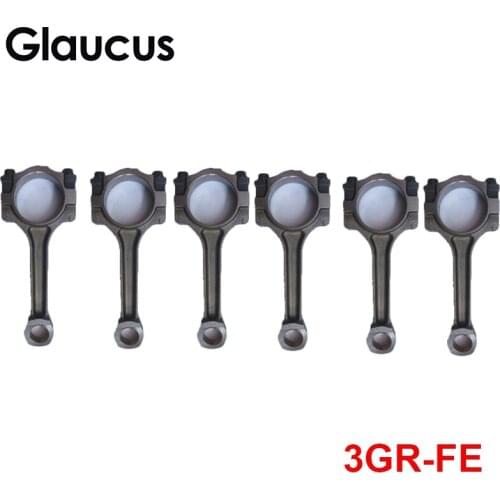 6pcs 3GR 3GRFE engine connecting rod for Toyota Crown/Reiz 2010- Lexus IS/GS V6 2005-2011 24V 2995CC 3.0L 13201-09620 1320109620