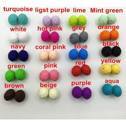 New 50pcs/lot Food Grade Silicone Teeth Beads DIY Necklaces Baby geometry Babies Chewing Jewelry Teethers Necklaces Mom Jewelry