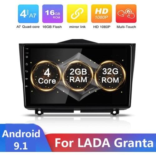 9" 2G+32G Android 9.1 Radio Video Multimedia No dvd Player Navigation For Lada Granta Cross 2018 2019 2din GPS Bluetooth WiFi
