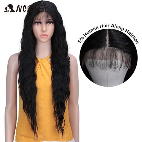 Noble Synthetic Lace Front Wig Long Wavy Ombre Blonde Wig Natural Hair Wigs Part Synthetic Wigs For Black Women Lace Front Wigs