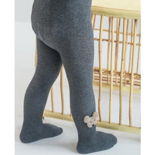 Kids Girl Cotton Ribbed Pantyhose Toddler Children Spring Autumn Knit Cute Cartoons Tights Newborn Infant Pants Baby Accessories