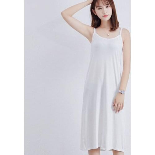Night Dress For Women Sexy Camis Sleepwear Silk Korean Nightgown Sleeveless Nightdress Women Ladies Fuax Silk Robes Nightwear