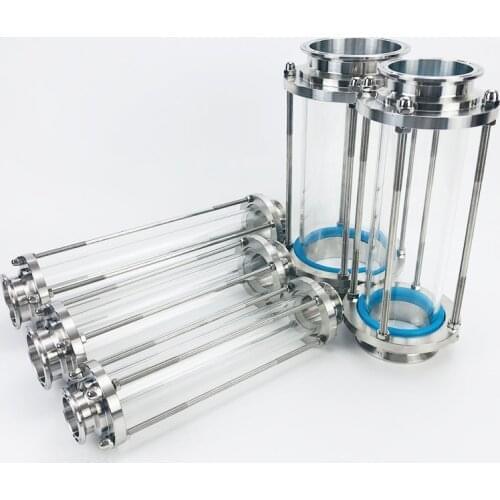 Long Style 3"(76mm)OD91 High Quality Flow Sight Glass Dioptr Length 300mm Sight Glass Tower Stainless Steel304 Sanitary Fitting