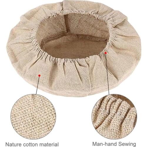 Bread Fermentation Basket Cover Home Bakery Dough Proofing Rated Braided Basket Flax Linen Cotton Cloth