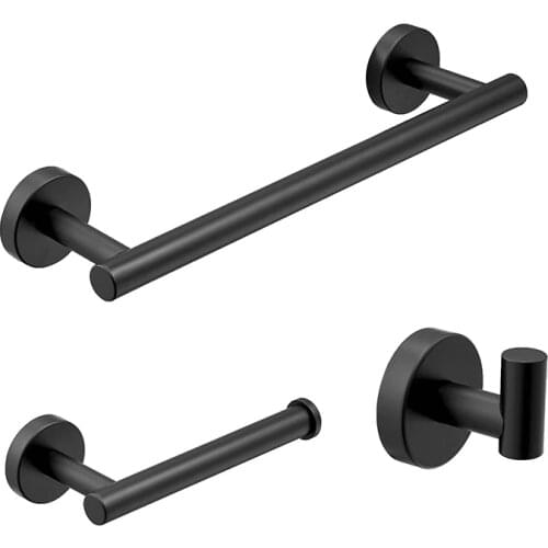 Matte Black Bathroom Decoration Towel Holder Toilet Paper Holder Bathroom Hook