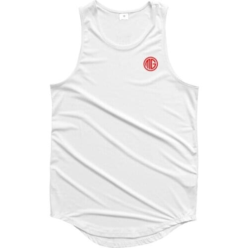 Men Trainning Fitness Sleeveless Shirt Bodybuilding Stitching Mesh Singlets Male Quick dry Printed Tank Top Undershirt