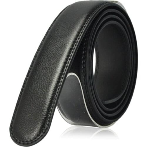 Buckle Free Men Leather Belt Bady Automatic Buckle Business Belts The Second layer Leather Quality Assurance Length 110-130cm