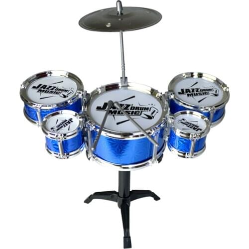 Jazz Drum Music with 5 Drums Sets Kids Musical Toys Simulation Beat Childrens Educational Instrument Gifts for Boys Girls