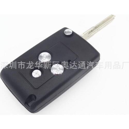 By DHL 100pcs Lada Kalina Granta Car Keys 3 Button Modify Flip Folding Remote Auto Car Switchblade Key Replacement Case