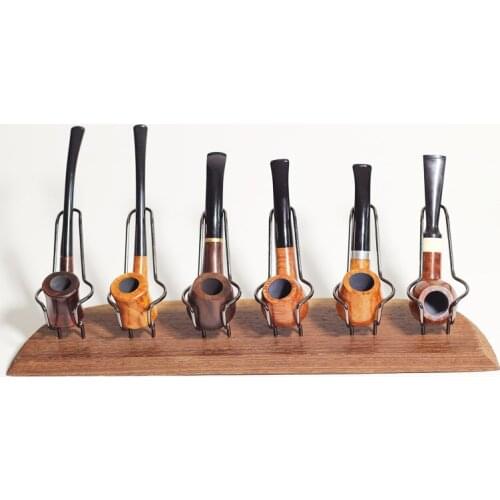 Portable New Classic Style Smoking Pipe racks Six pipe racks Tools Wood Tobacco Pipes Best Gift Mens Gadget
